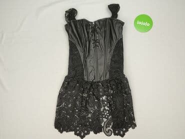 czerwona sukienka czarne rajstopy: Sukienka damska, S — 2