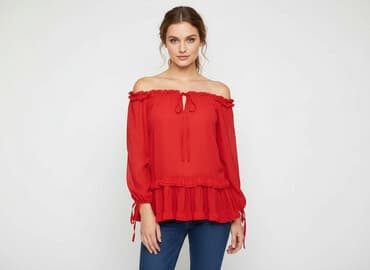 hiszpanki bluzki czarne: Bluzka damska, rozmiar S — 5