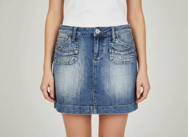 spodenko spódniczka jeans: Amisu, Spódnica damska, rozmiar XS — 6