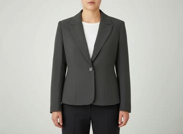 srebrna marynarka do sukienki: ANNA, Marynarka damska, rozmiar XL — 7