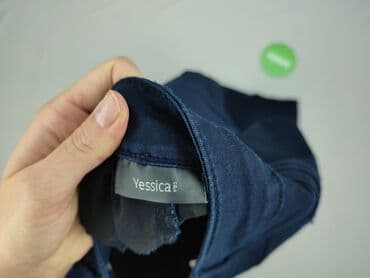 chinosy damskie granatowe: Yessica, Spodnie materiałowe damskie, rozmiar XL — 4