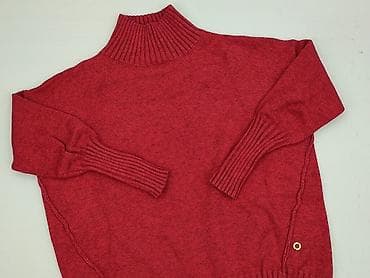 bordowy sweter: Golf damski, rozmiar S — 1