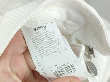biale szerokie jeansy: Sinsay, Jeansy damskie, rozmiar XS — 5