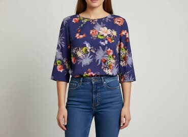 bluza w kwiaty medicine: Bluzka damska, rozmiar M — 5