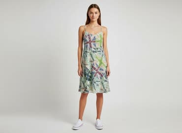 reserved sukienka butelkowa zieleń: RAINBOW, Sukienka damska, rozmiar S — 7