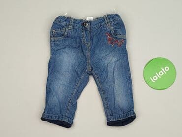 okee sukienki: Denim pants, Baby club, 3-6 months, condition - Very good — 2