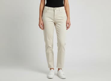 spodnie woskowane beż: Jeansy damskie, rozmiar S — 6