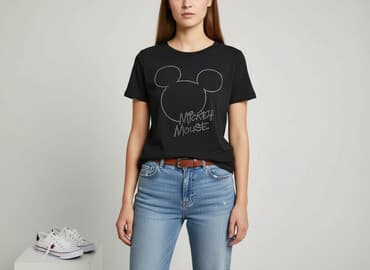 bluzka z myszką miki damska: Sinsay, Women`s T-shirt, size XS — 1