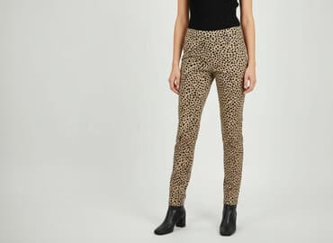spodnie w panterkę stradivarius: MNG, Spodnie materiałowe damskie, rozmiar XS — 6
