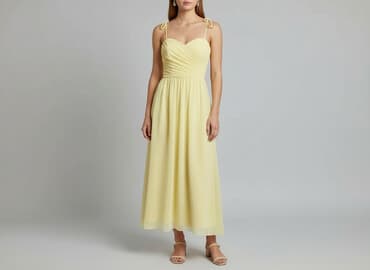 shein zolta sukienka: Sukienka damska, rozmiar L — 7