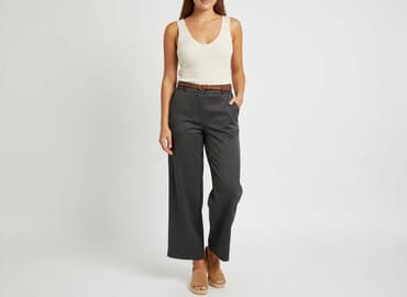 spodnie serduszka by o la la czarne: Beloved, Spodnie materiałowe damskie, rozmiar L — 12