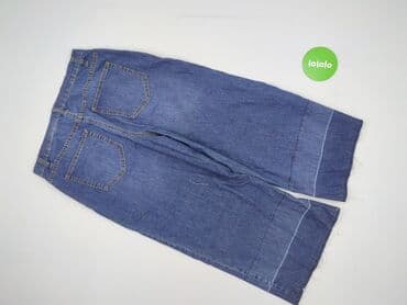 spodnie dżinsowe szerokie: Spodnie 3/4 damskie — 3