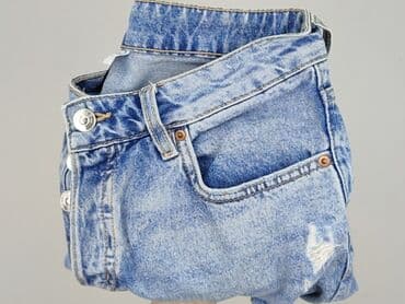 szerokie krótkie spodenki jeansowe: H&M, Shorts for women, size XS — 7