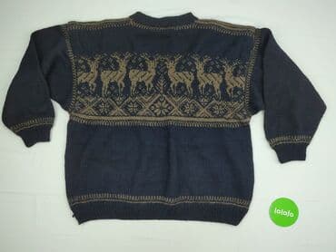 szafirowy sweter: Sweter dla mężczyzn, 5XL — 3