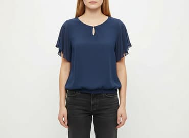 bluzki z wiązaniem pod szyją z wiskozy: Tom Tailor, Bluzka damska, rozmiar S — 7