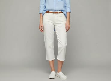 krótkie spodenki robocze białe: Spodnie 3/4 damskie, rozmiar S — 6