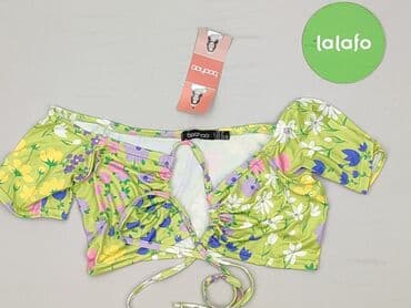 bluzka w geometryczne wzory: Boohoo, Top damski, rozmiar M — 2