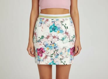 spódnice mini w kwiaty: Spódnica damska, rozmiar S — 5