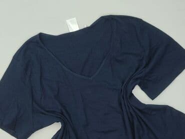 granatowy t shirty oversize: UP2Fashion, T-shirt damski, rozmiar 2XL — 1