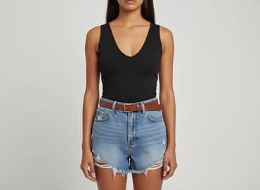 shein czarne bluzki: Shein, Top damski, rozmiar M — 7