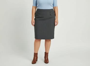 plisowane spódnice szara: Spódnica damska, rozmiar XL — 7