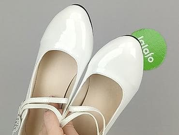 ccc komunijne: Białe lakierowane czółenka damskie, rozmiar 41. - Klasyczny — 5