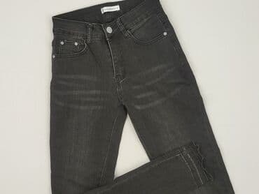 dżinsy z wysokim stanem czarne: SZACHOWNICA, Jeansy damskie, rozmiar S — 2