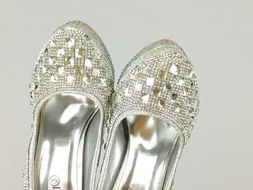 srebrne buty na słupku ccc: Półbuty damskie, rozmiar 36 — 6