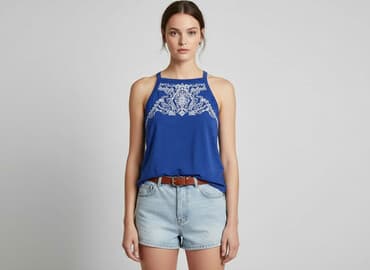 koszula niebieska hm: H&M Divided, Top damski, rozmiar XS — 7