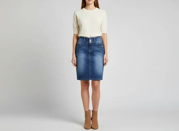 spódniczka granatowa: Spódnica damska, rozmiar M — 7