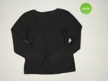 bluzka czarna z dekoltem v: H&M, Women's blouse, size M — 4