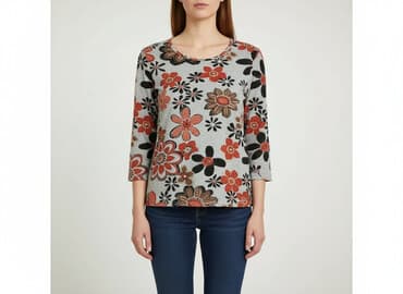 bluzki z nadrukiem damskie allegro: Women's blouse, size S — 1