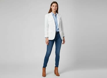 kurtki zimowe 50 style: Marynarka damska, rozmiar S — 7