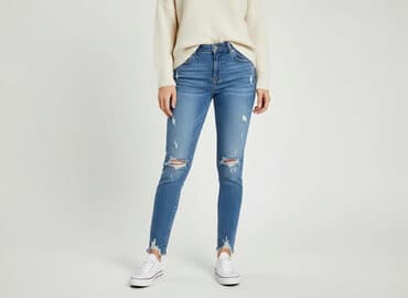 jeansy damskie włoskie: Denim Co, Jeansy damskie, rozmiar L — 6