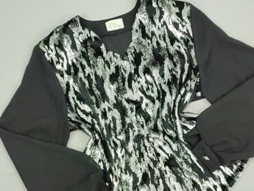 srebrna bluzka sylwestrowa: Eva, Women's blouse, size M (EU 38) — 1