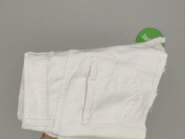 krótkie jeansowe spodenki z wysokim stanem podarte: Denim, Szorty damskie, rozmiar XS — 6