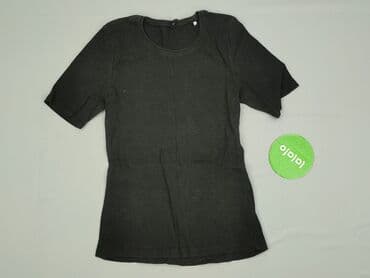 czarne t shirty damskie w serek: Sinsay, T-shirt damski, rozmiar M — 2