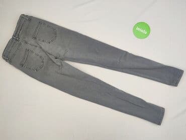 szare jeansy damskie stylizacje: Jeansy damskie, rozmiar S — 3