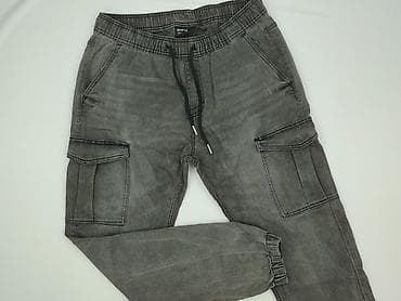 Męskie spodnie cargo jogger Sinsay, rozmiar 30 - Fason: joggery/cargo