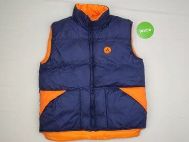 pikowane sukienki: Kamizelka pikowana męska - Kolor: granatowy z pomarańczowymi — 2