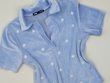 welurowa koszulka: Sinsay, Damska koszulka polo, rozmiar XS — 2