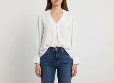 damska bluzka zapinana z tyłu krzyżówka: Diverse, Жіноча блуза, розмір M — 1