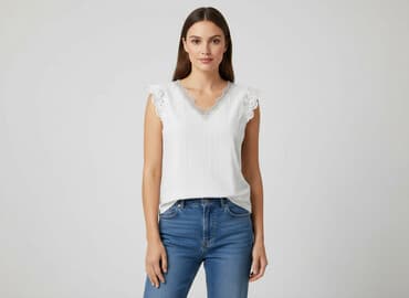 bluzki ludowe biale: Bluzka damska, rozmiar M — 5