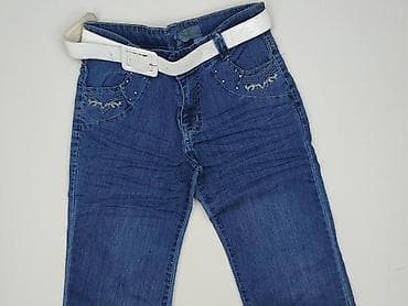 spodnie 146 dziewczynka: Spodnie jeansowe, 10 lat, 140, stan - Idealny — 1
