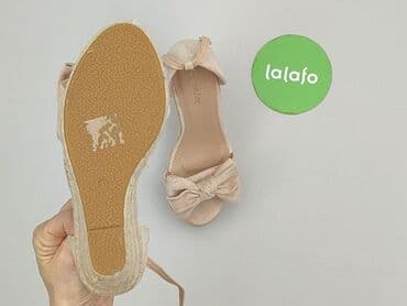 stradivarius pomarańczowe buty na obcasie: Sandały damskie, 37 — 4