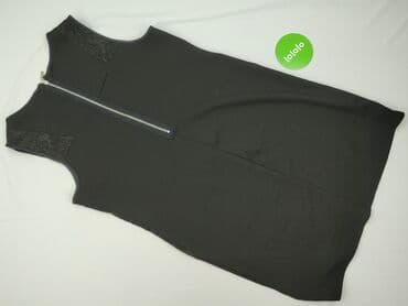 czarna sukienka ze srebrnymi wstawkami: Yessica, Sukienka damska, L — 3