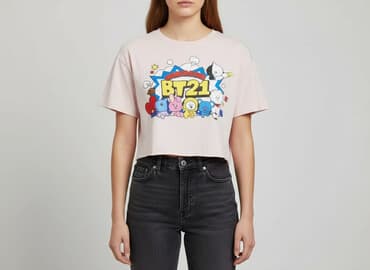 koszulka blackpink cropp: Bershka, Women`s T-shirt, size S — 1