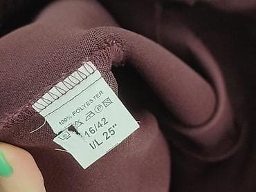 biale dzwony: Spodnie materiałowe damskie, rozmiar XL — 4