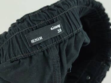 krótkie spodenki damskie jeansowe czarne: Sinsay, Szorty damskie, rozmiar M — 4