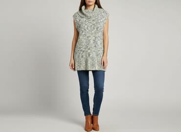 bluzki z golfem: Tunika damska, rozmiar M — 6